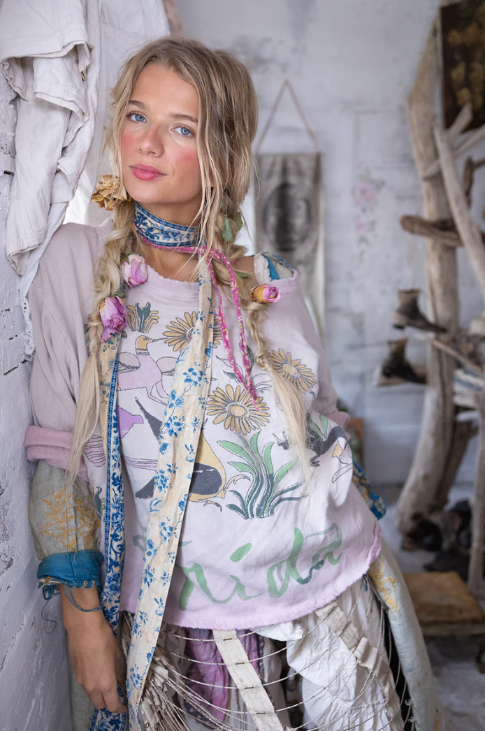 Flight Flowers Frida Nago Sweatshirt - Azalea Dip Dye