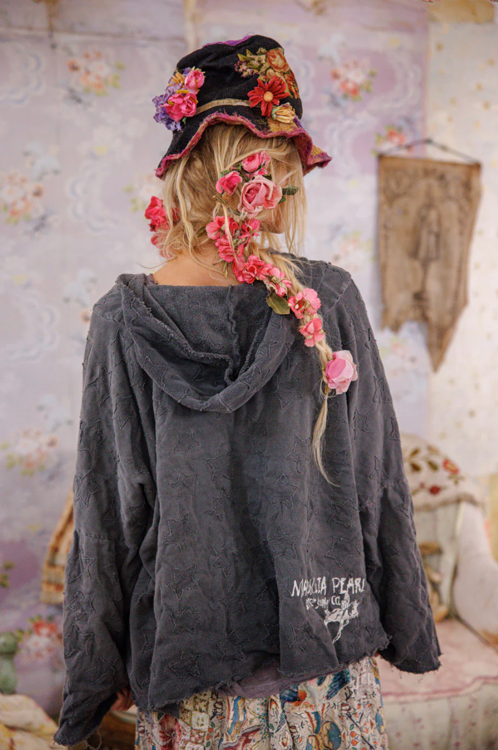 Star Applique Fritza Hoodie - Twilight