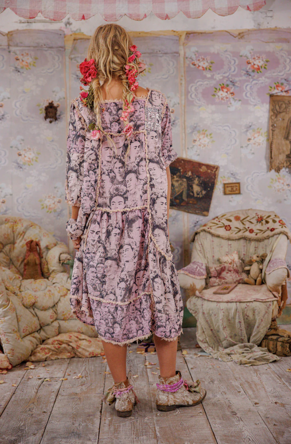 Mural Frida Helenia Dress - Self Portrait