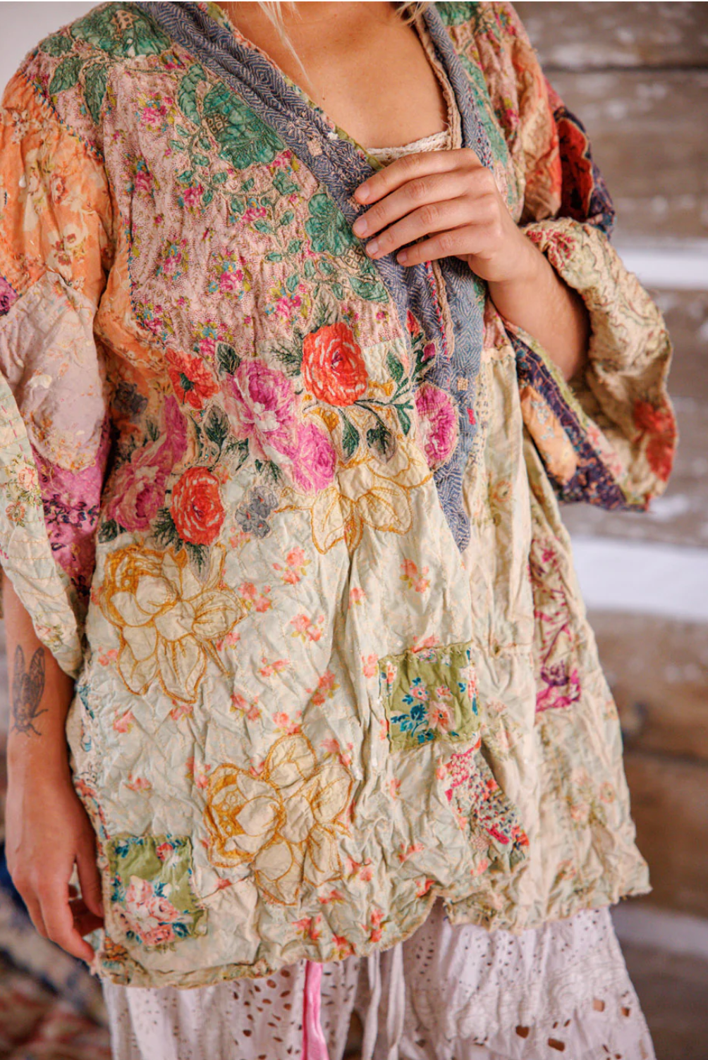 Piecewise Crop Dashi Kimono - Wonderland