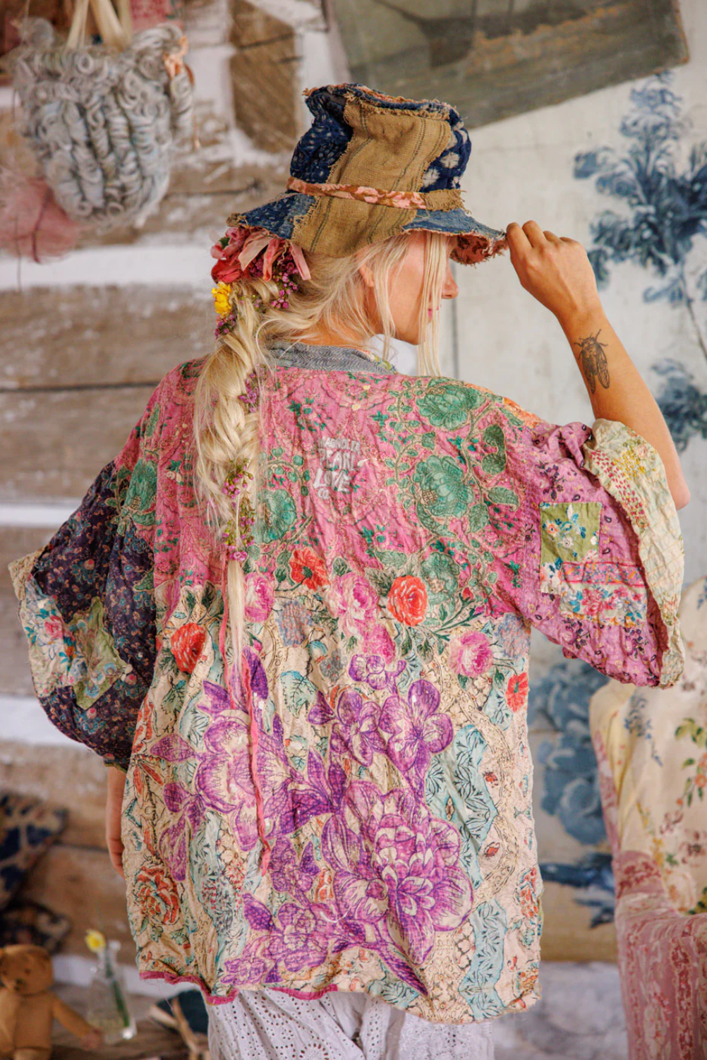 Piecewise Crop Dashi Kimono - Wonderland