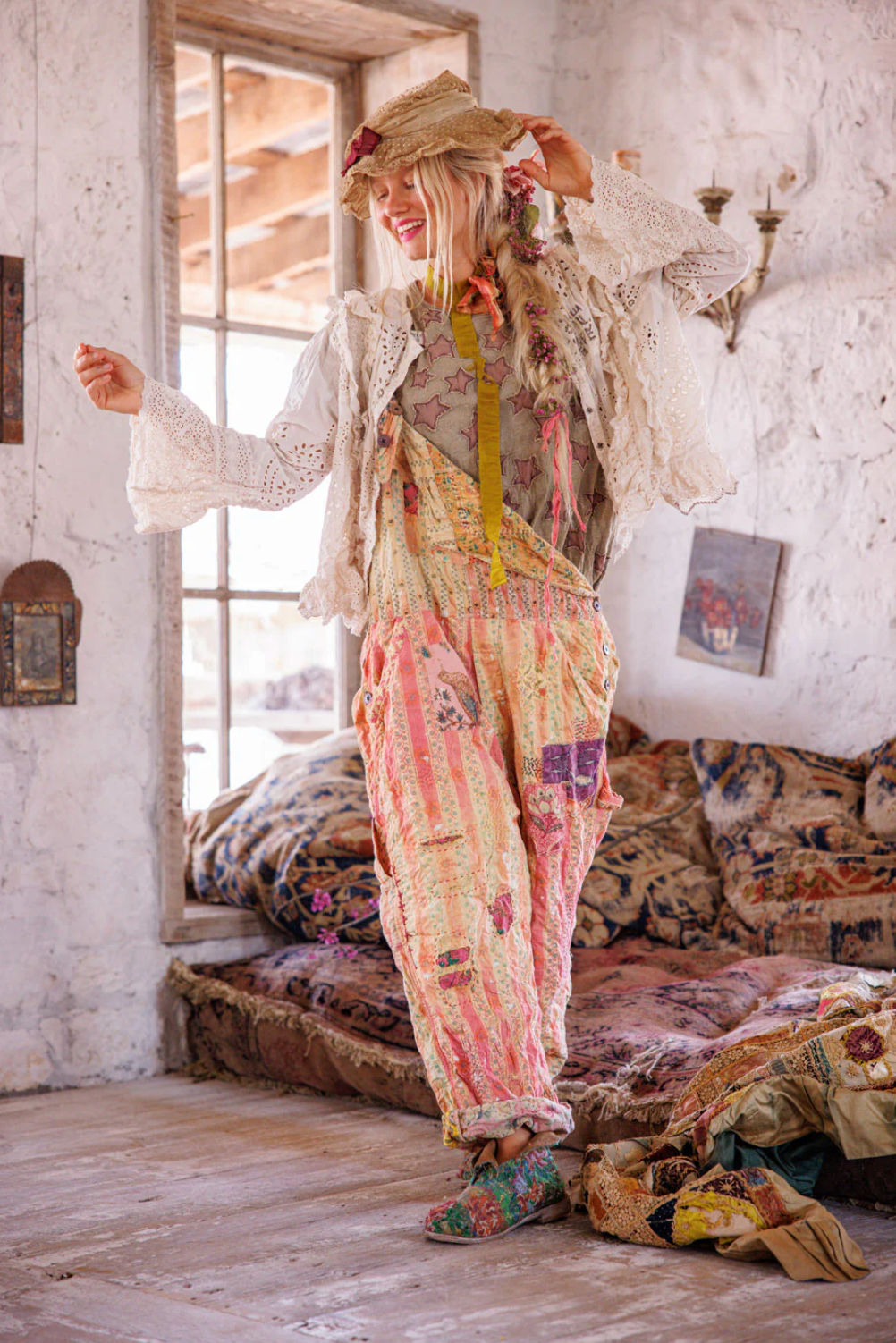 Sunfaded Love Overalls - Sunrise Daisy