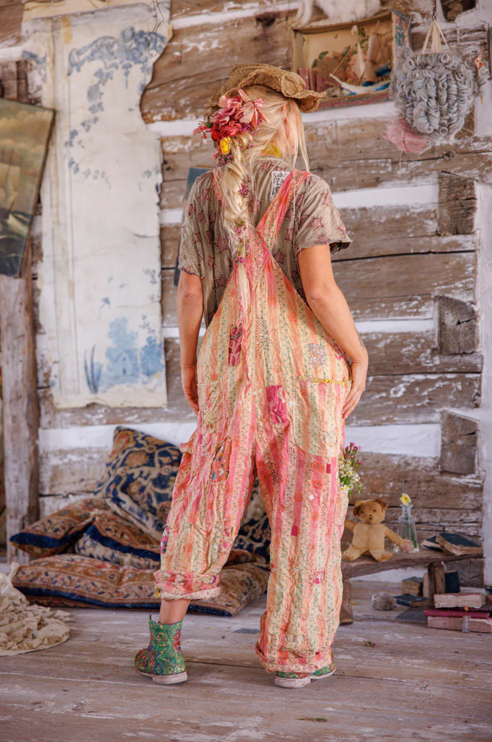 Sunfaded Love Overalls - Sunrise Daisy