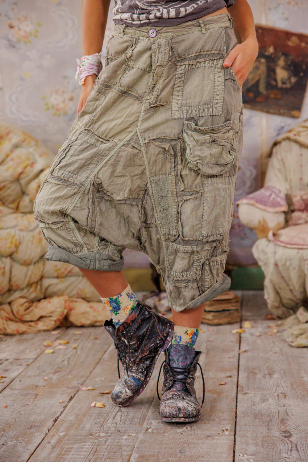 Patchwork Joni Trousers - Peace