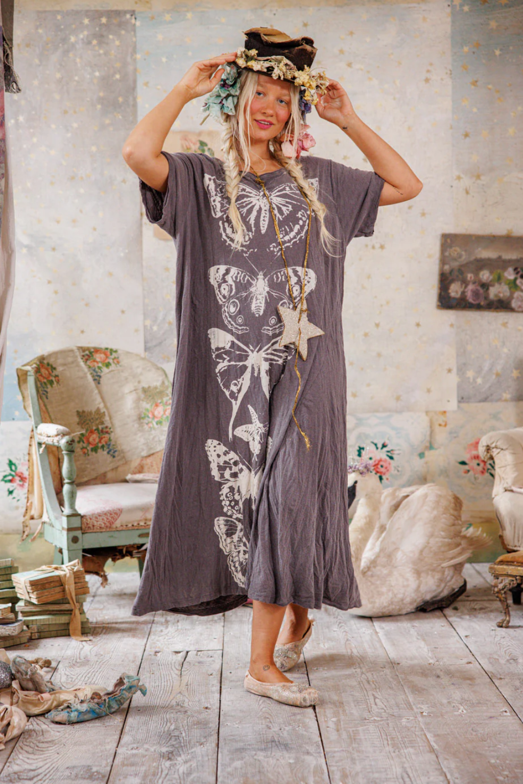 Butterfly Totem Tee Dress - Ozzy