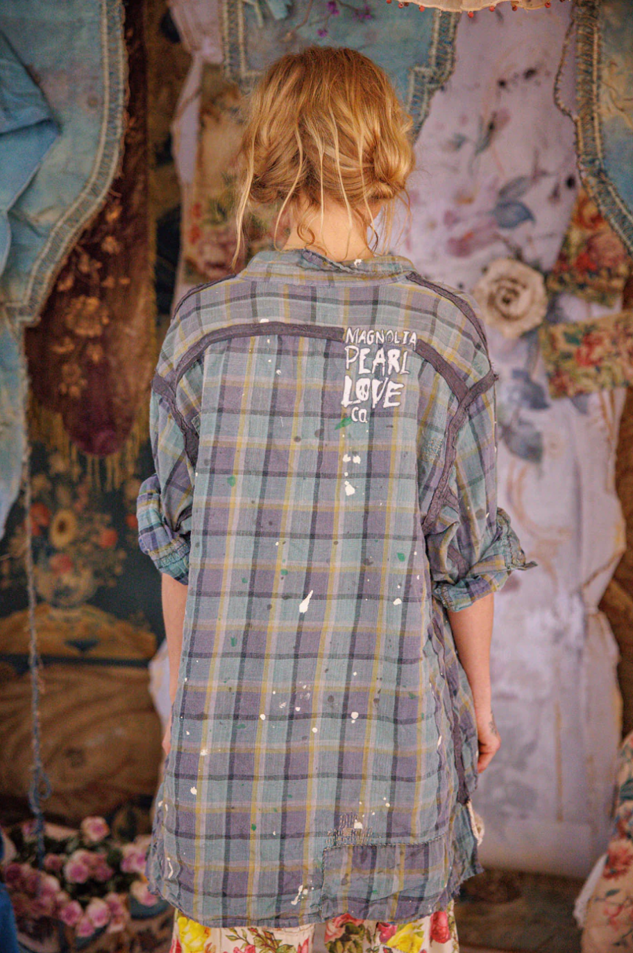 Check Adison Workshirt - Wave