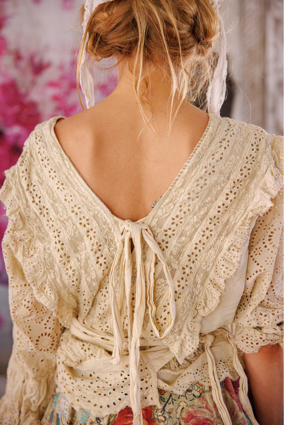 Eyelet Rosario Blouse - Moonlight