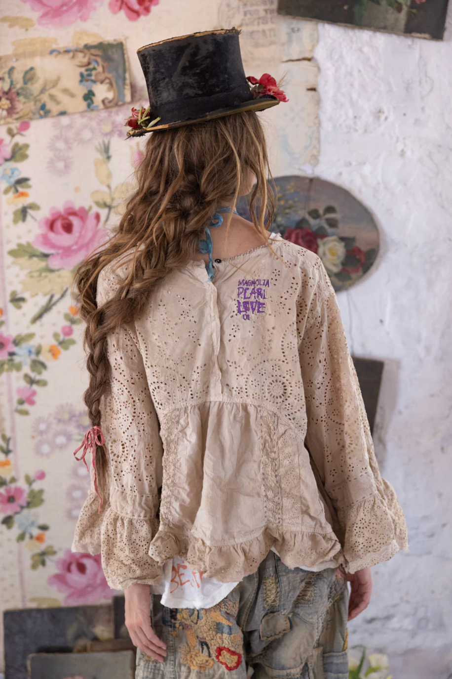 Eyelet Dea Blouse - Swan