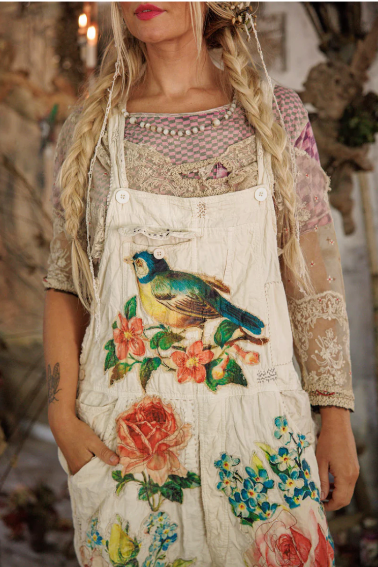 Birdie Bouquet Benjamin Overalls - Moonlight