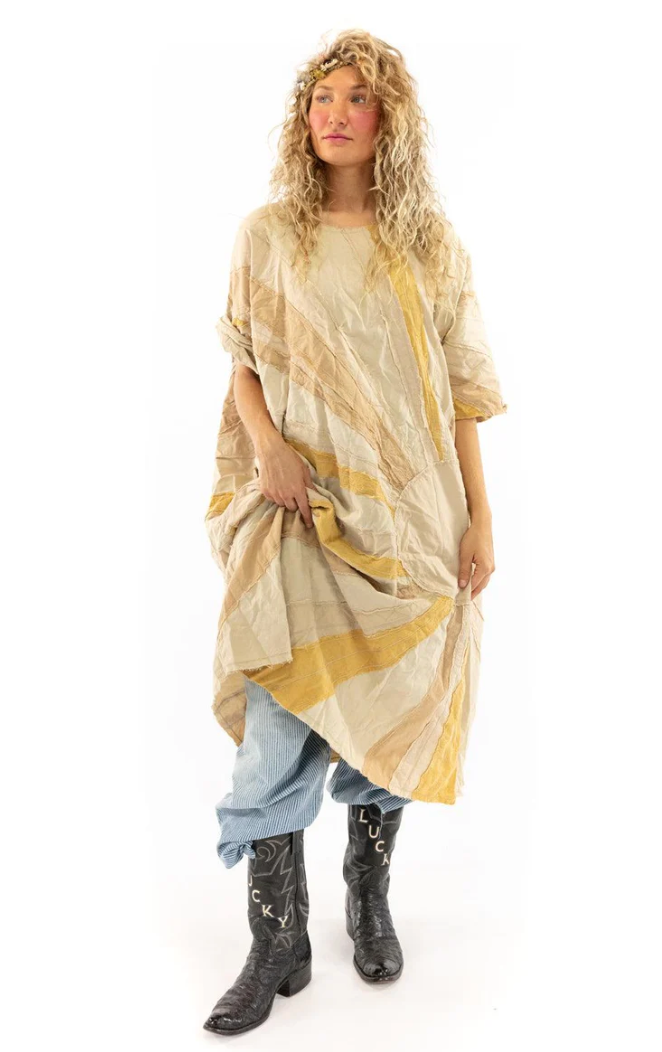 Follow The Sun Artist Smock Dress - Moonlight