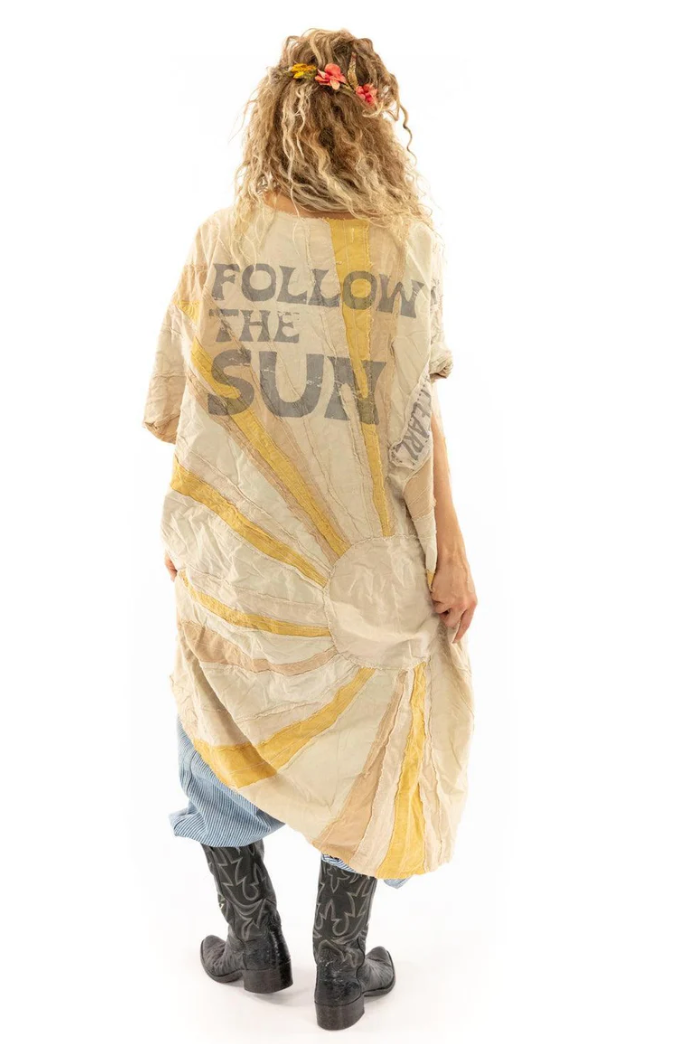 Follow The Sun Artist Smock Dress - Moonlight