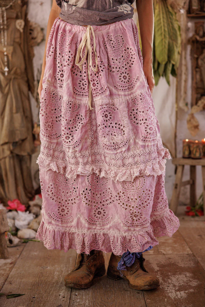 Eyelet Pissarro Skirt - Lynchee Blossom