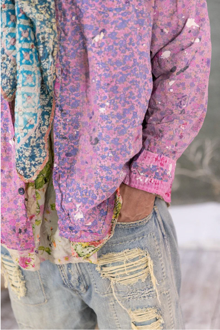 Floral Boyfriend Shirt - Farm Girl