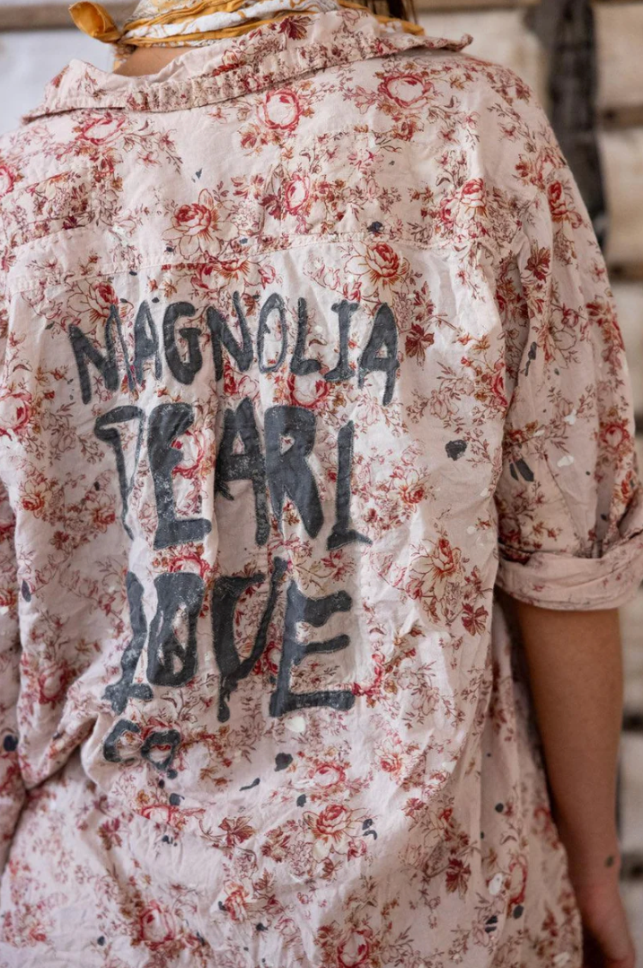 Floral Print Raya Shirt - Cameo Rose