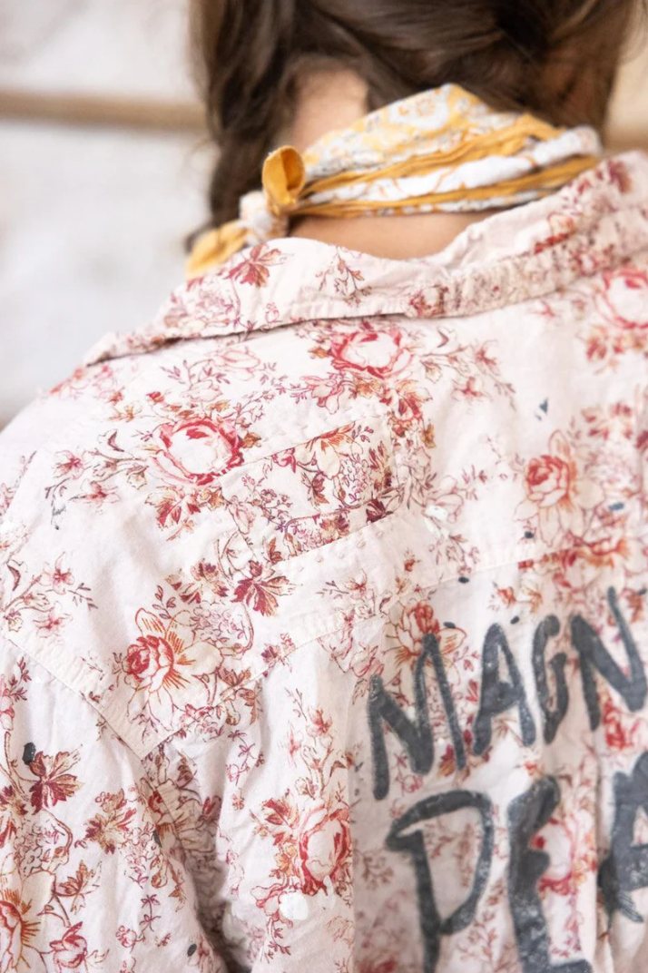 Floral Print Raya Shirt - Cameo Rose