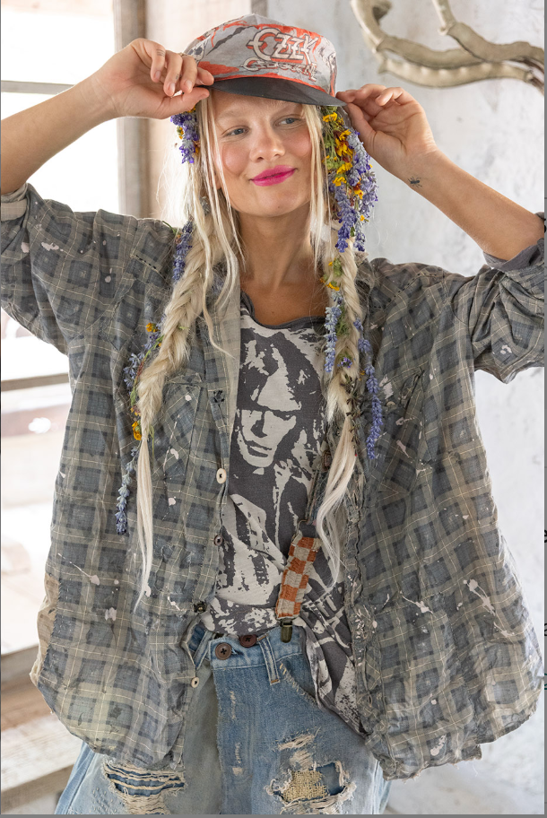Kelly Western Shirt - Faded Denim
