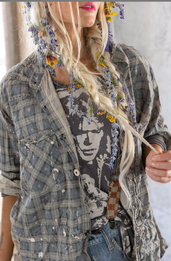Kelly Western Shirt - Faded Denim