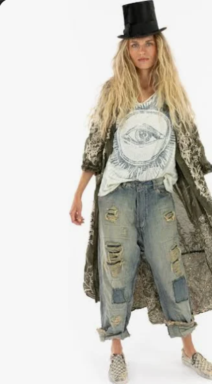 Embroidered Emmali Kimono - Rainier