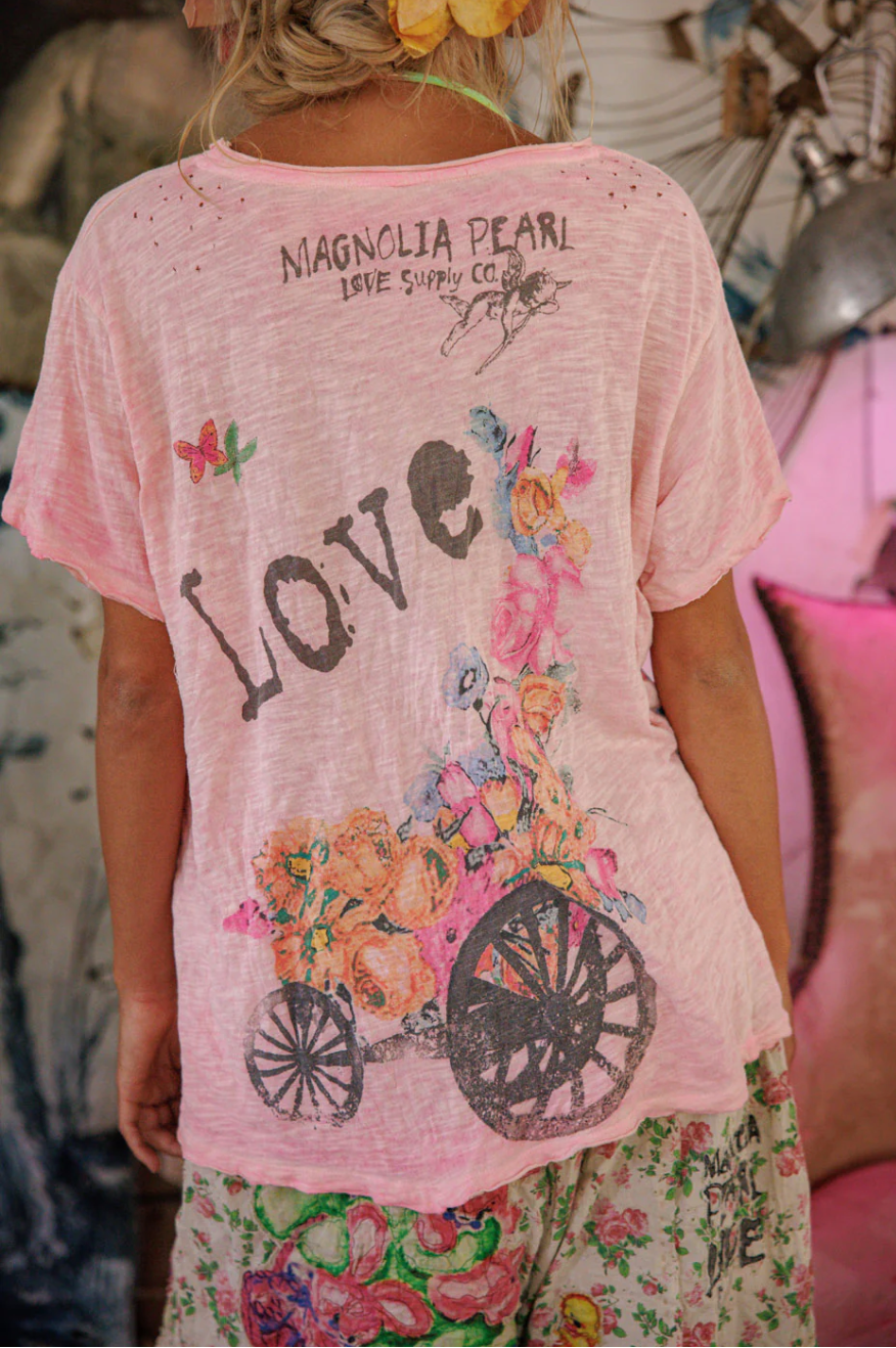 Special Delivery Tee - Azalea Dip Dye