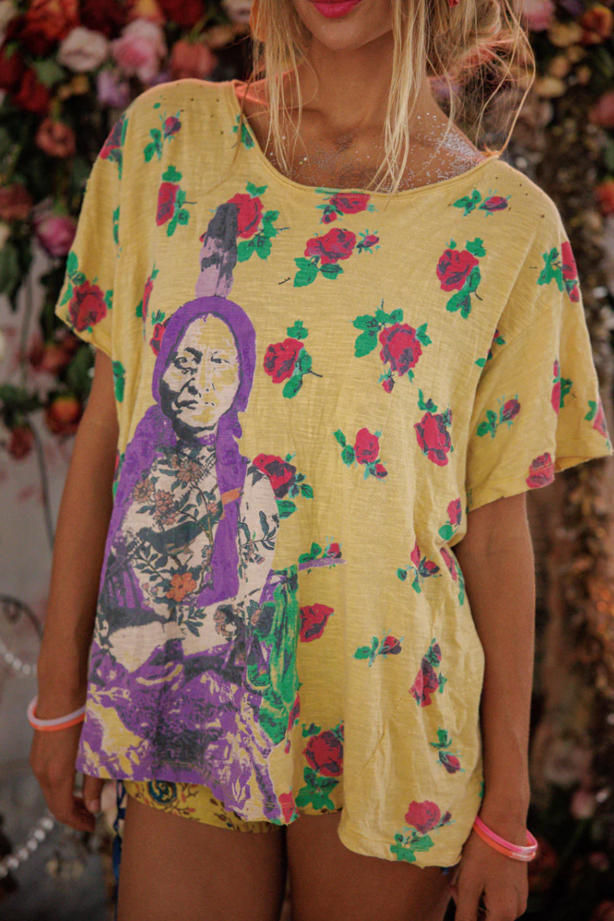Soul Of Yellow Roses Tee - Summer Rose
