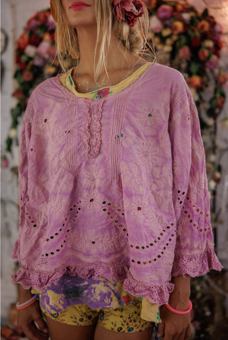 Eyelet Wennie Blouse - Allium