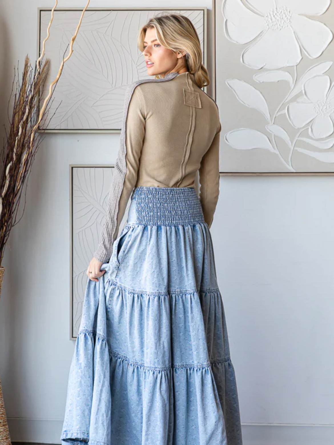 Tiered Maxi Skirt