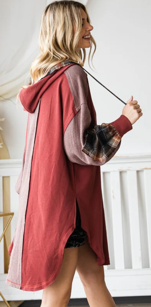 Plaid Hooded Tunic