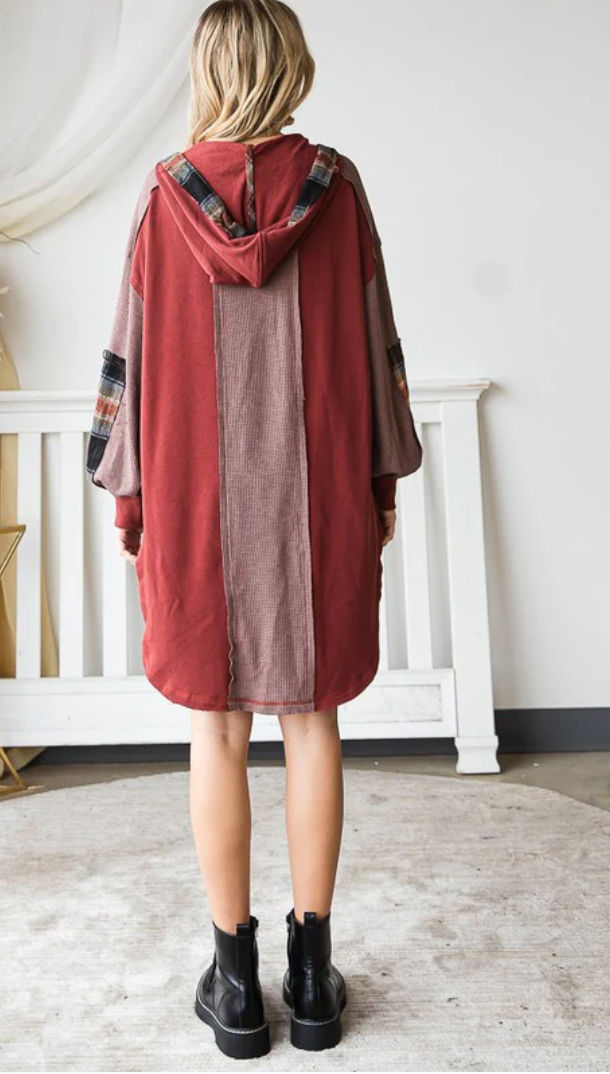 Plaid Hooded Tunic