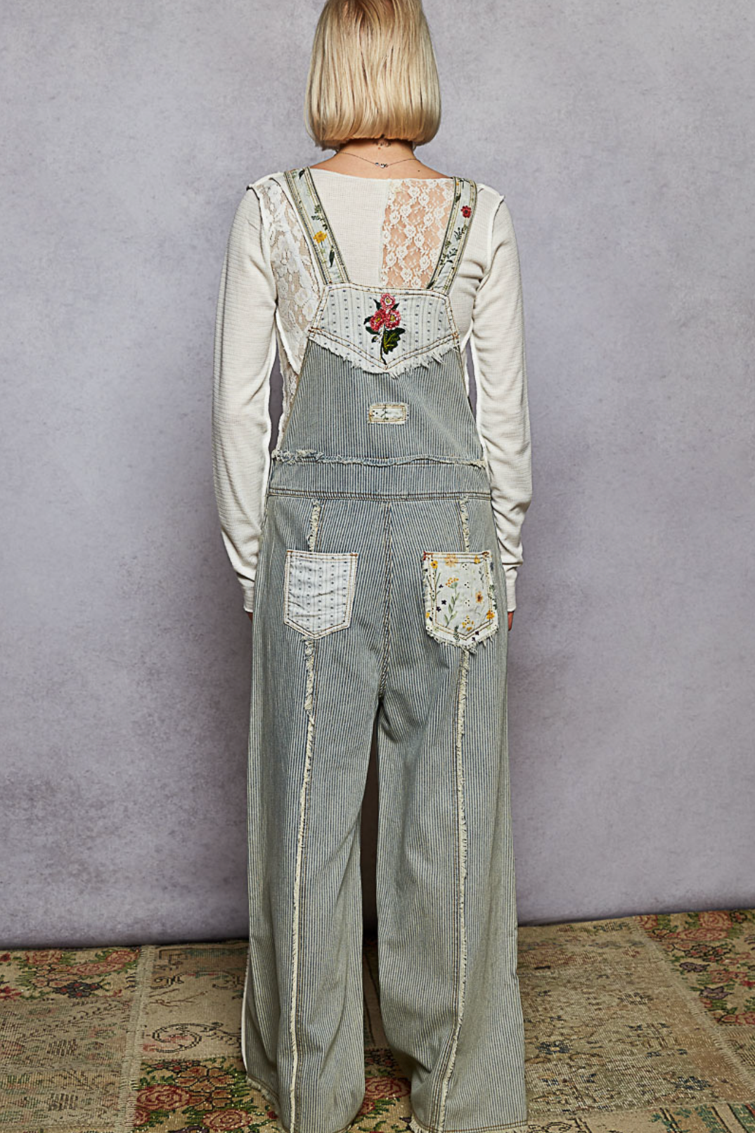 Stripes & Florals Overalls