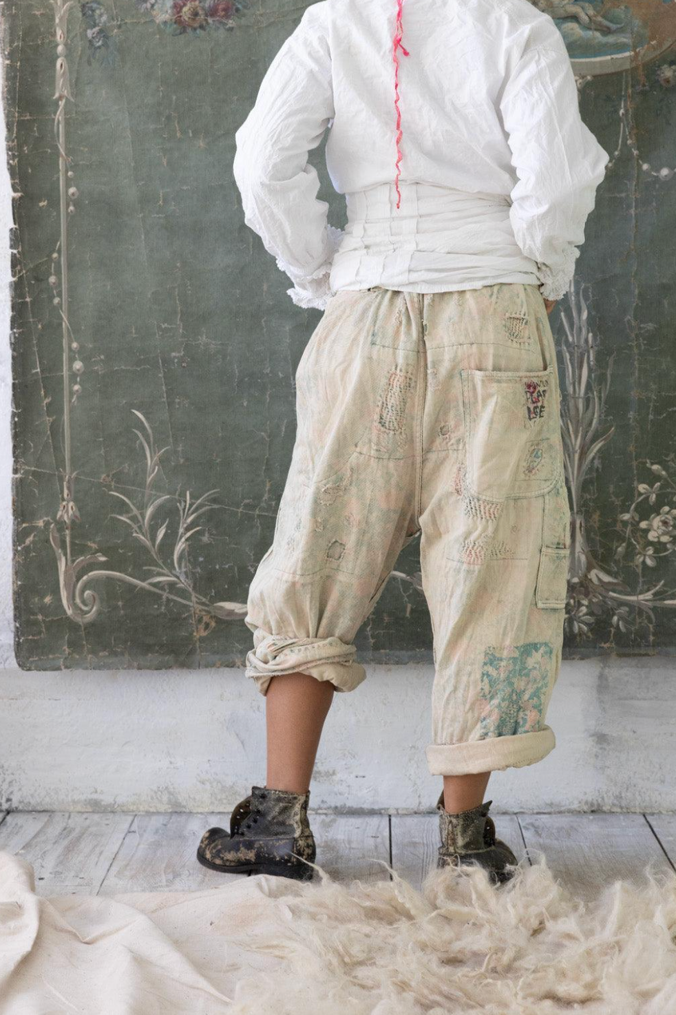 Audie Overalls Trousers - Sea Flower