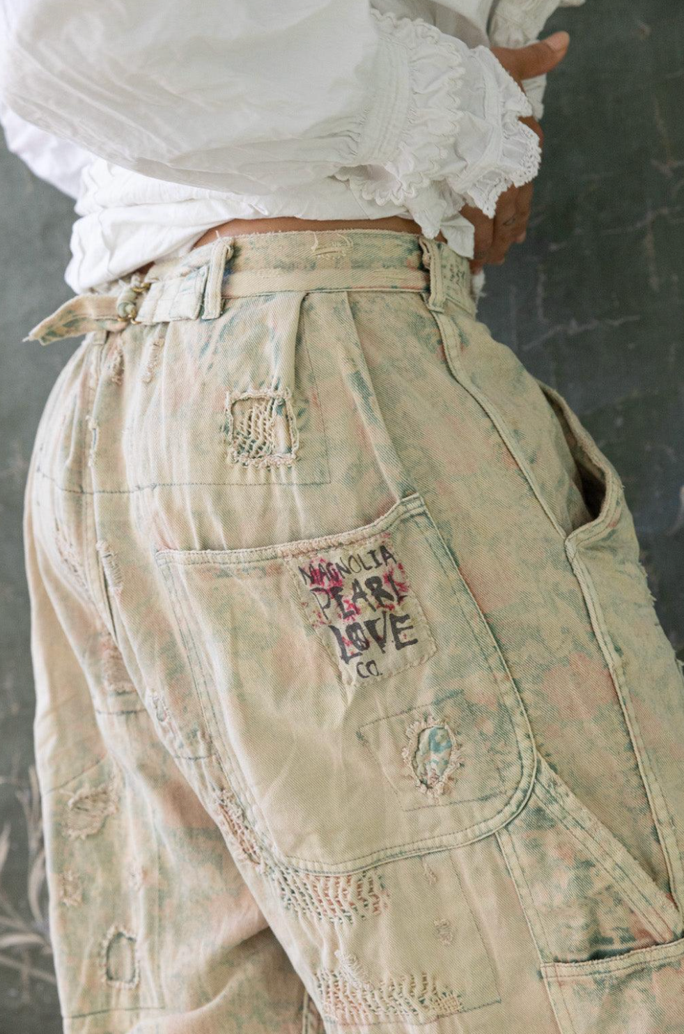 Audie Overalls Trousers - Sea Flower
