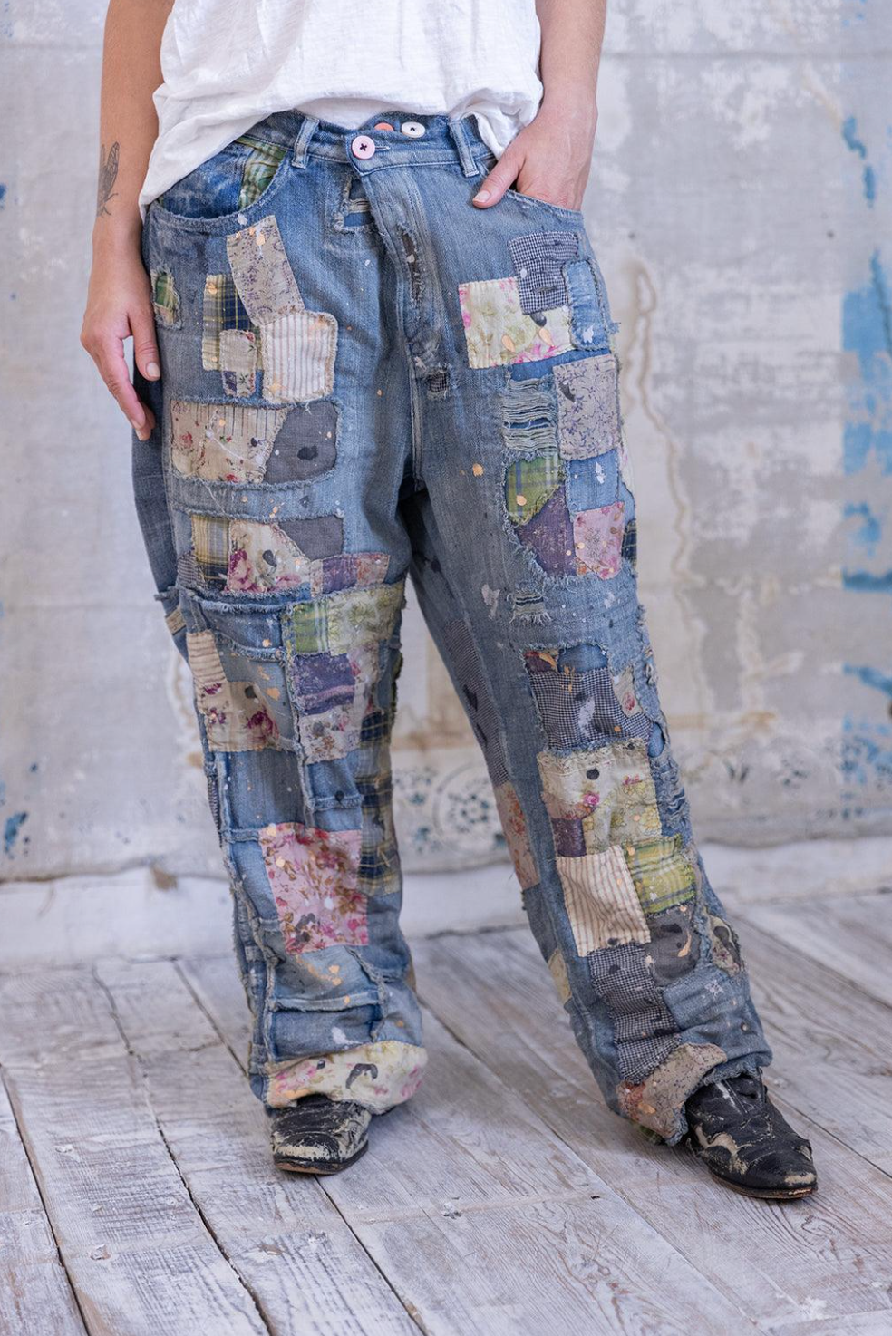 Patchwork Crossroads Denim -Washed Indigo