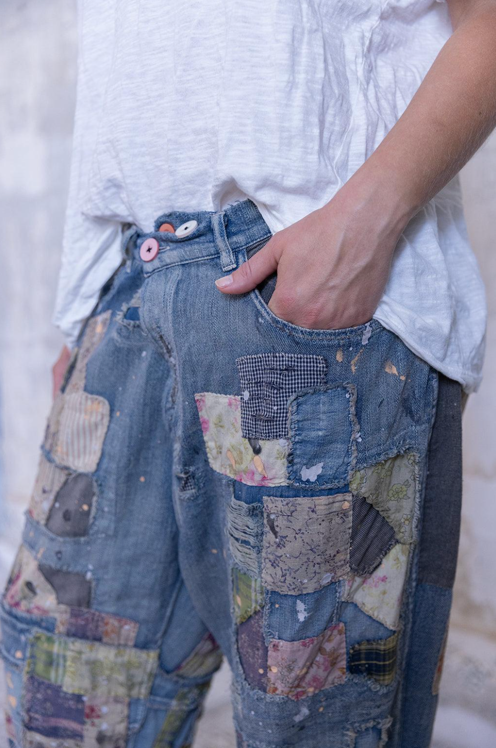 Patchwork Crossroads Denim -Washed Indigo