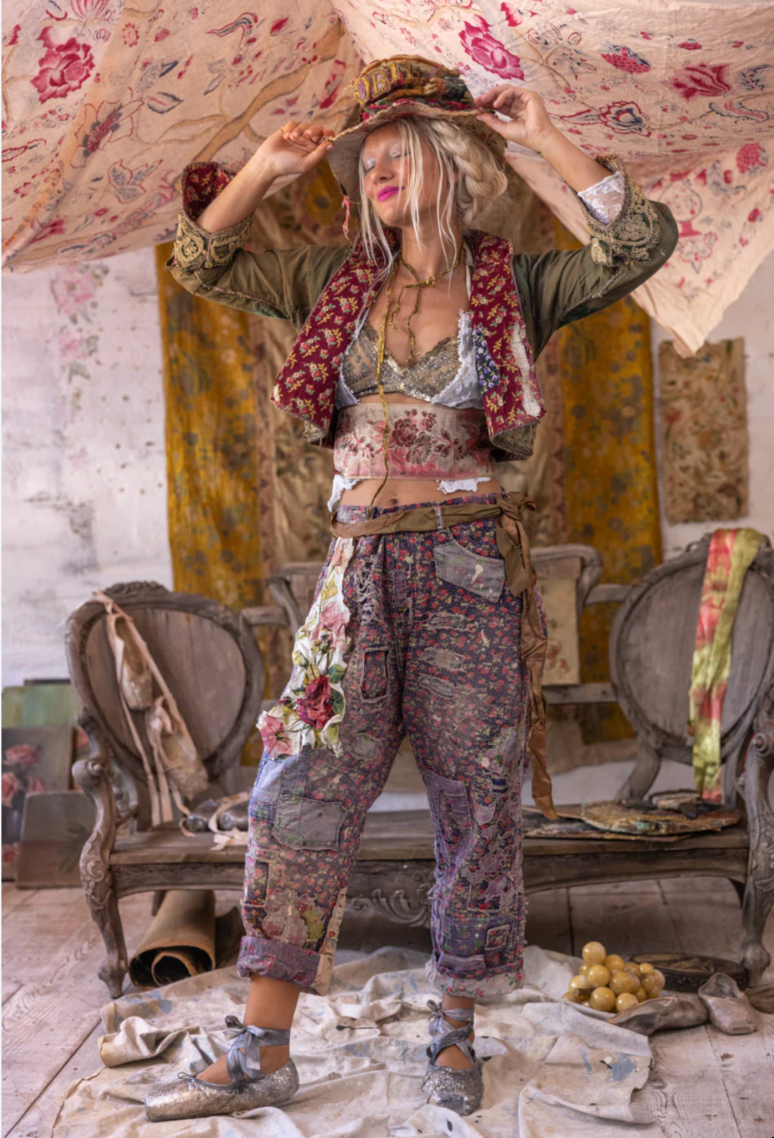 Applique Miner Pants - Fruit Market