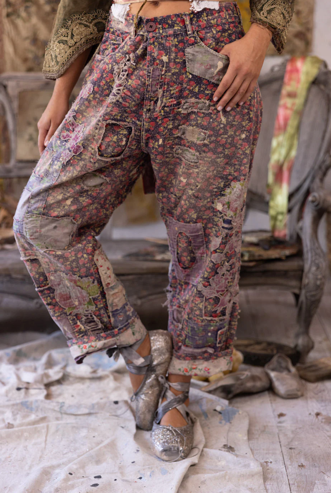 Applique Miner Pants - Fruit Market