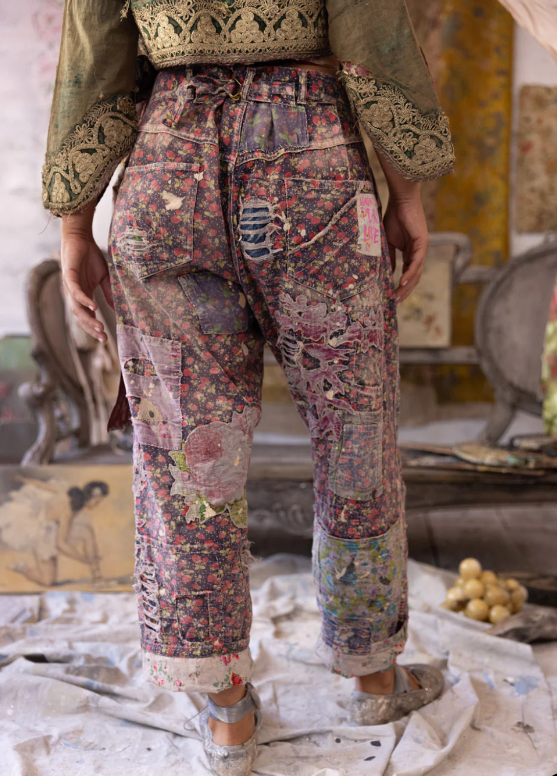 Applique Miner Pants - Fruit Market