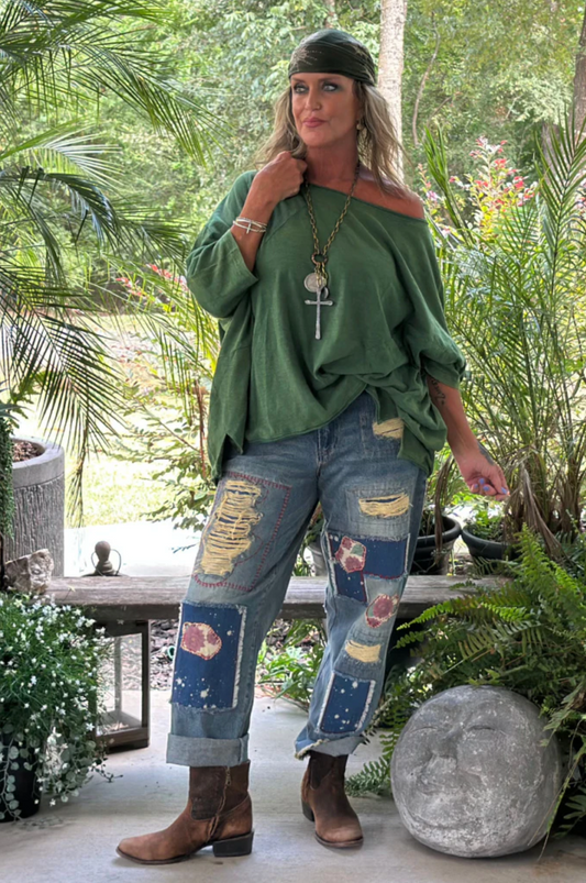 Be Free Top - Vintage Emerald