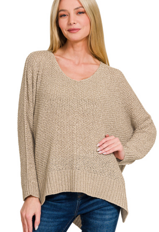 Dolman Sleeve Sweater - Mocha