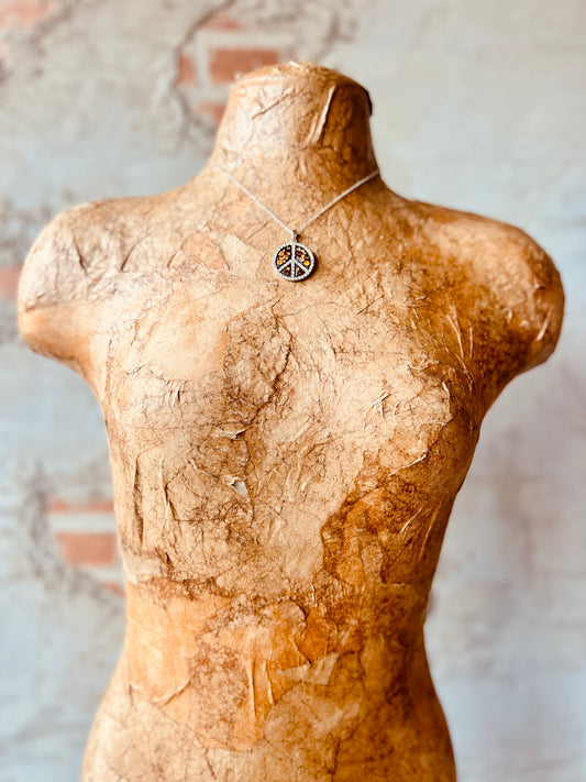 Glitzy Peace Necklace