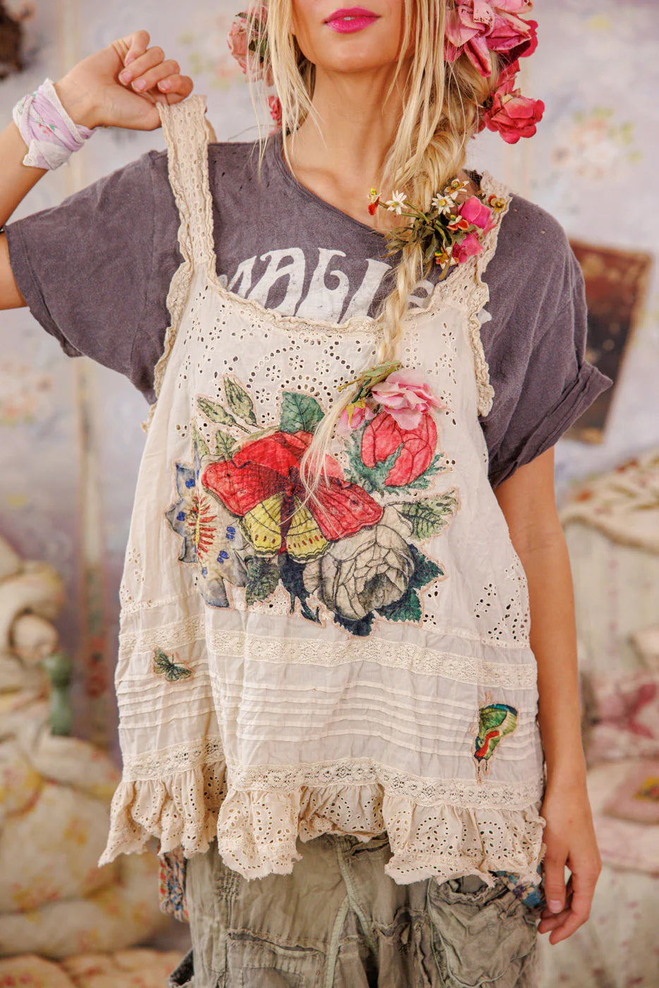 Flor De La Pasion Petrina Tank - Moonlight