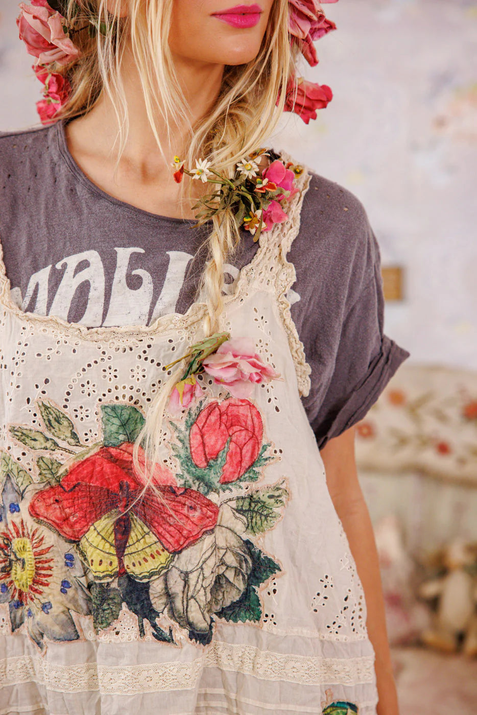 Flor De La Pasion Petrina Tank - Moonlight