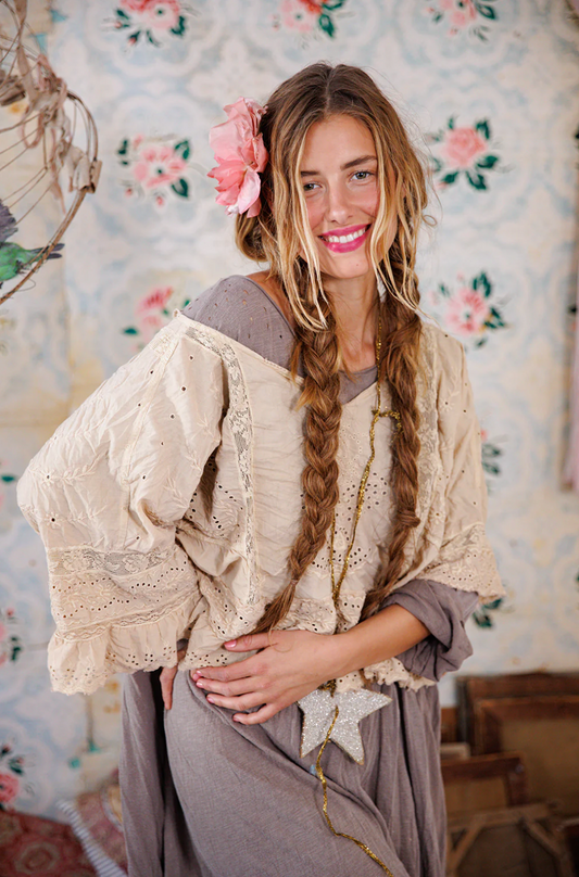 Eyelet Rosemary Blouse - Aged