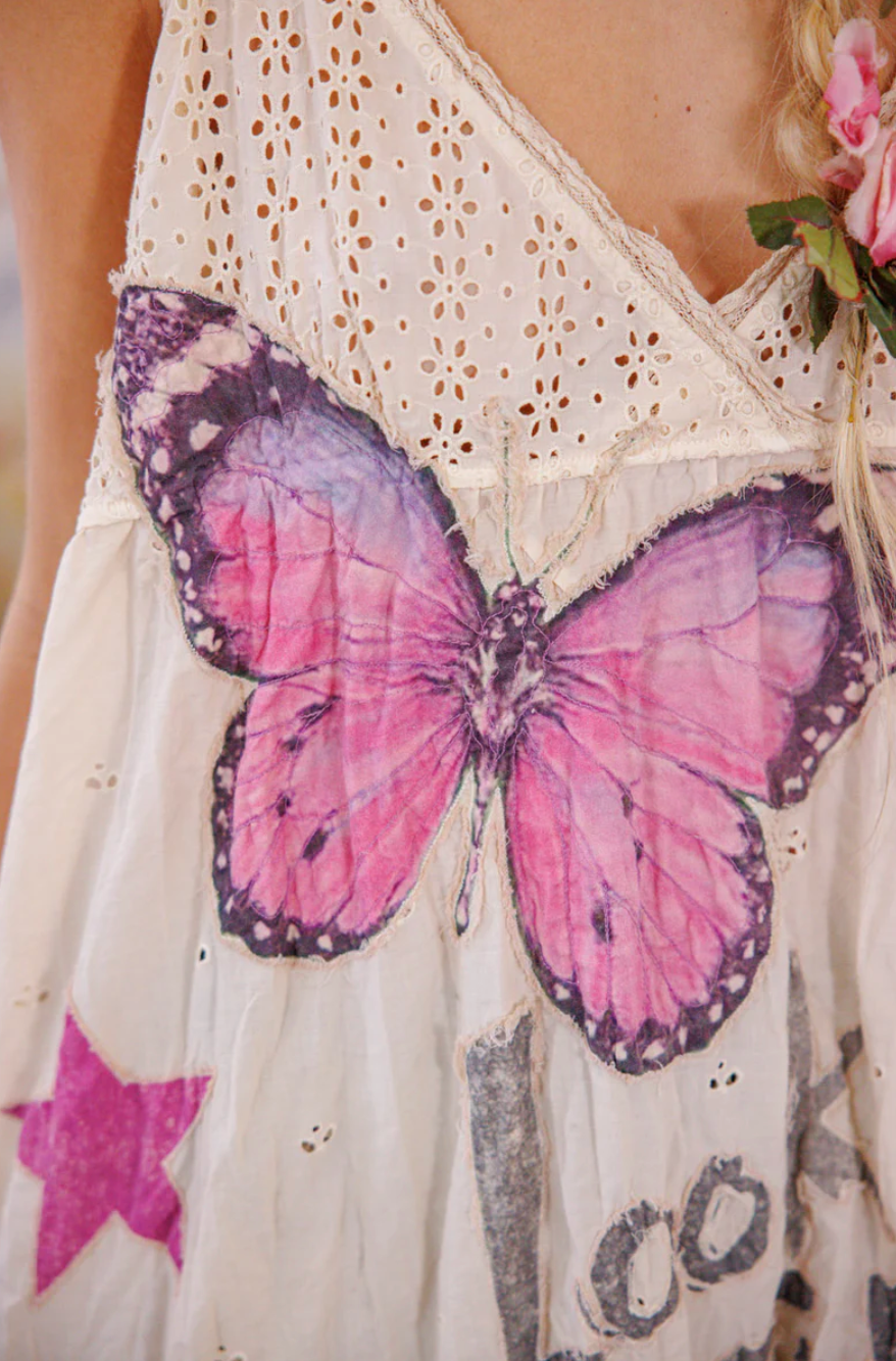 Eyelet Avril Tank Dress - Moonlight