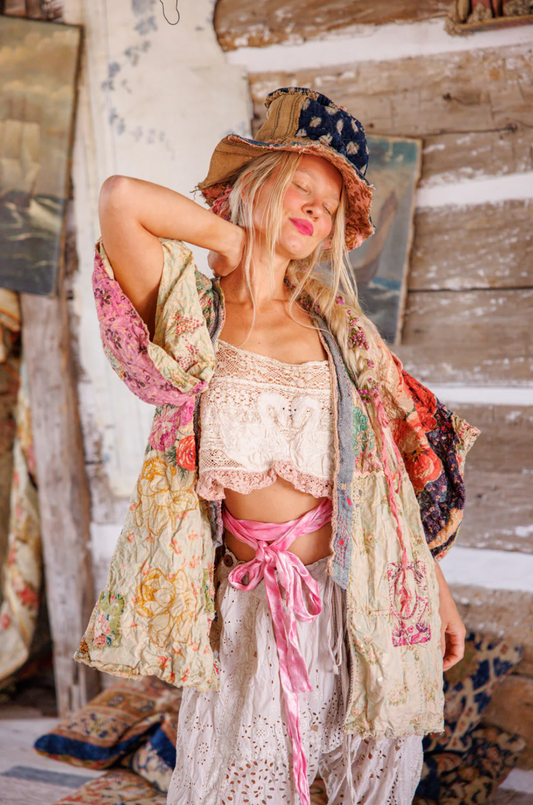 Piecewise Crop Dashi Kimono - Wonderland