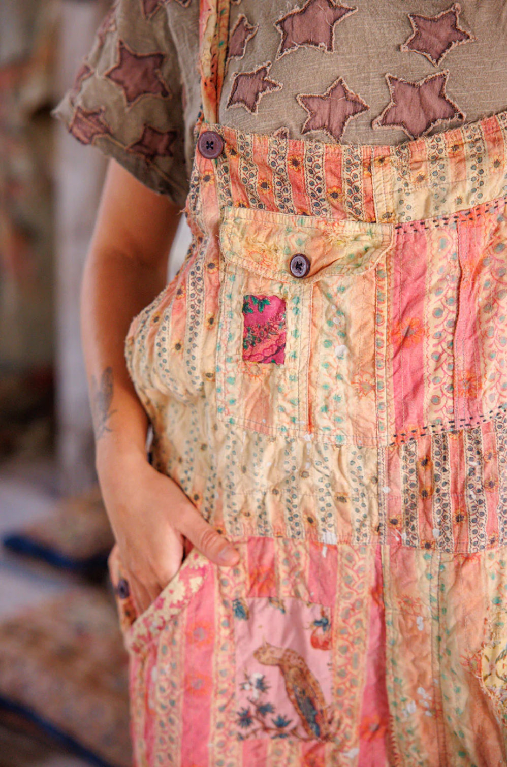 Sunfaded Love Overalls - Sunrise Daisy