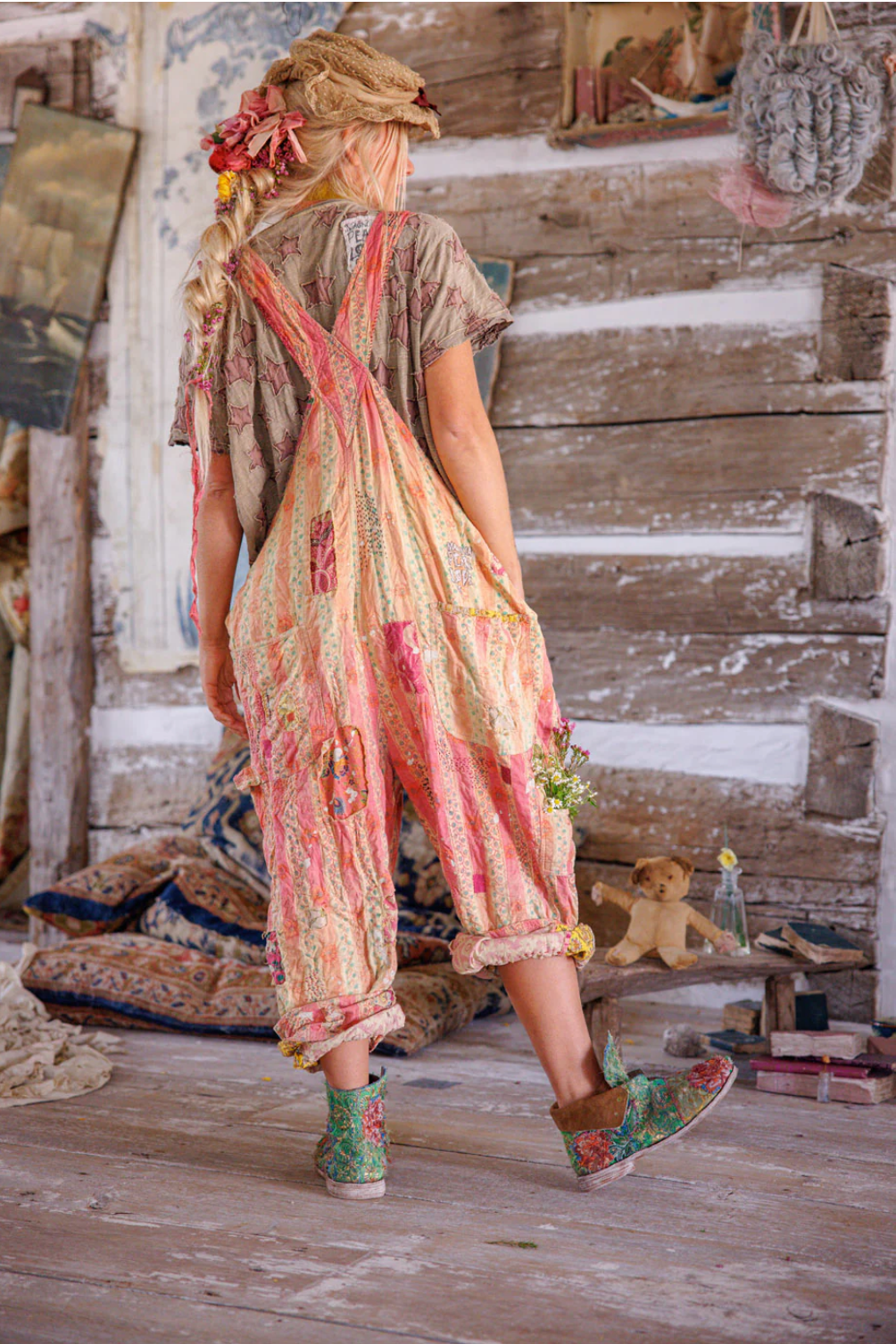 Sunfaded Love Overalls - Sunrise Daisy