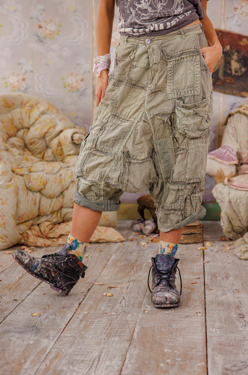 Patchwork Joni Trousers - Peace