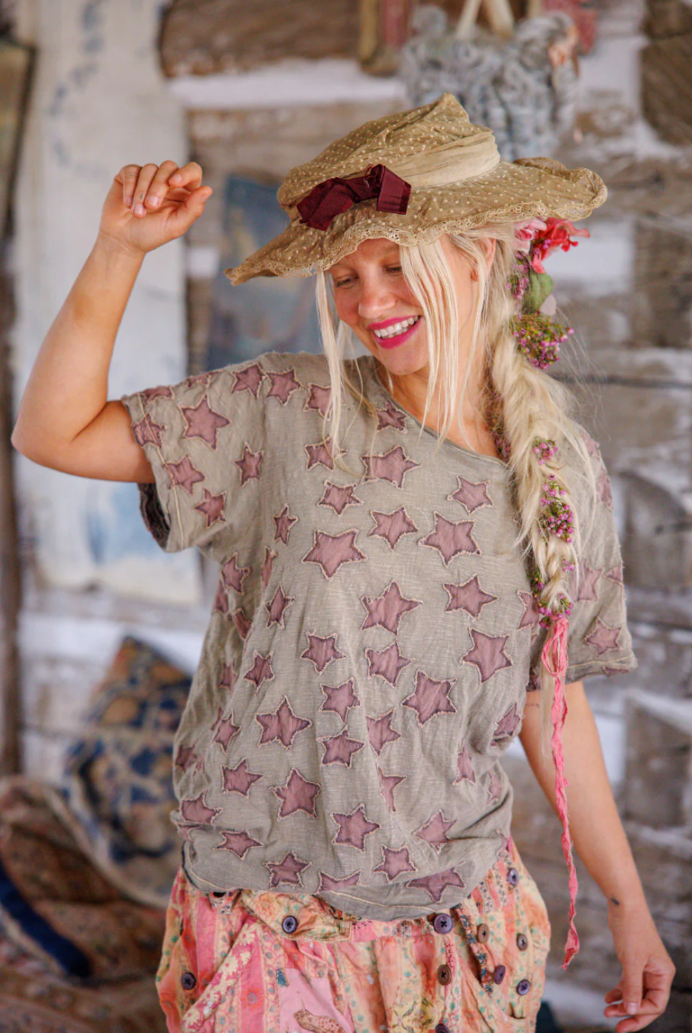 Little Star Applique Tee - Evangeline