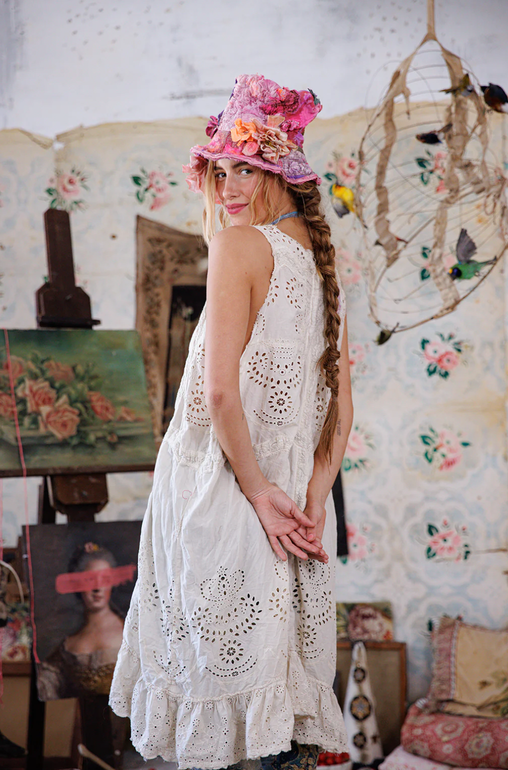 Royalty Eyelet Layla Slip - Moonlight