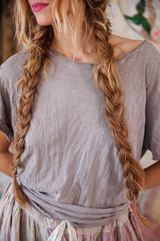 Boyfriend Tee - Moss Gray